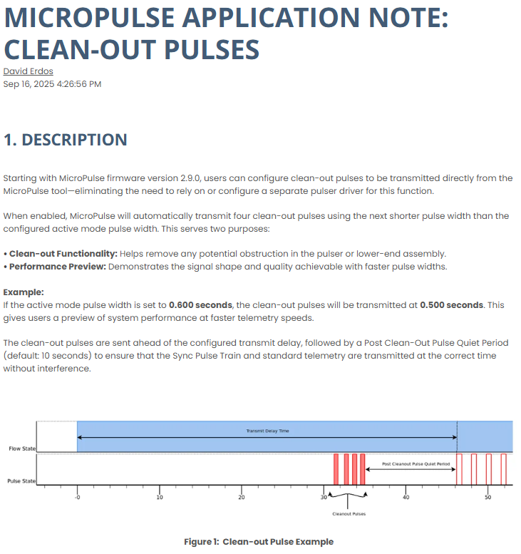 MP App Note: Clean-Out Pulses